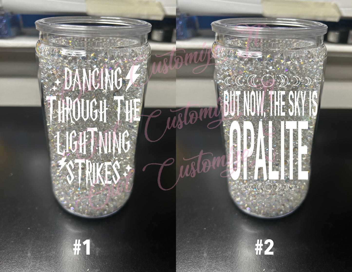 Snow globe Tumbler Opalite