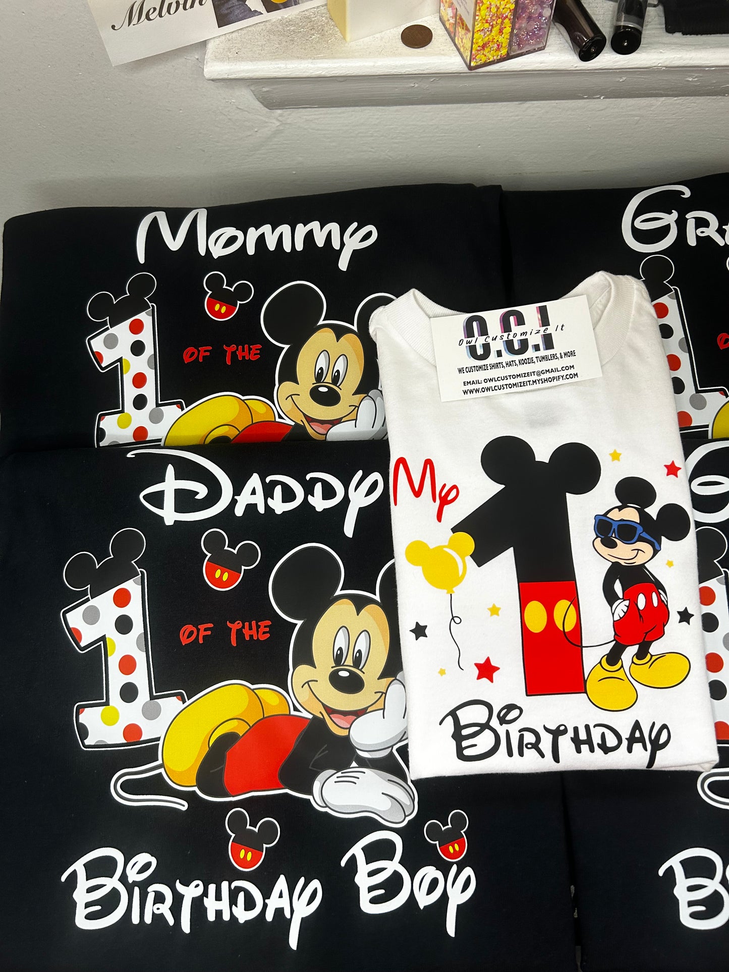 Mouse 1st Birthday Family Shirts | Personalized Matching Birthday Tees | Custom