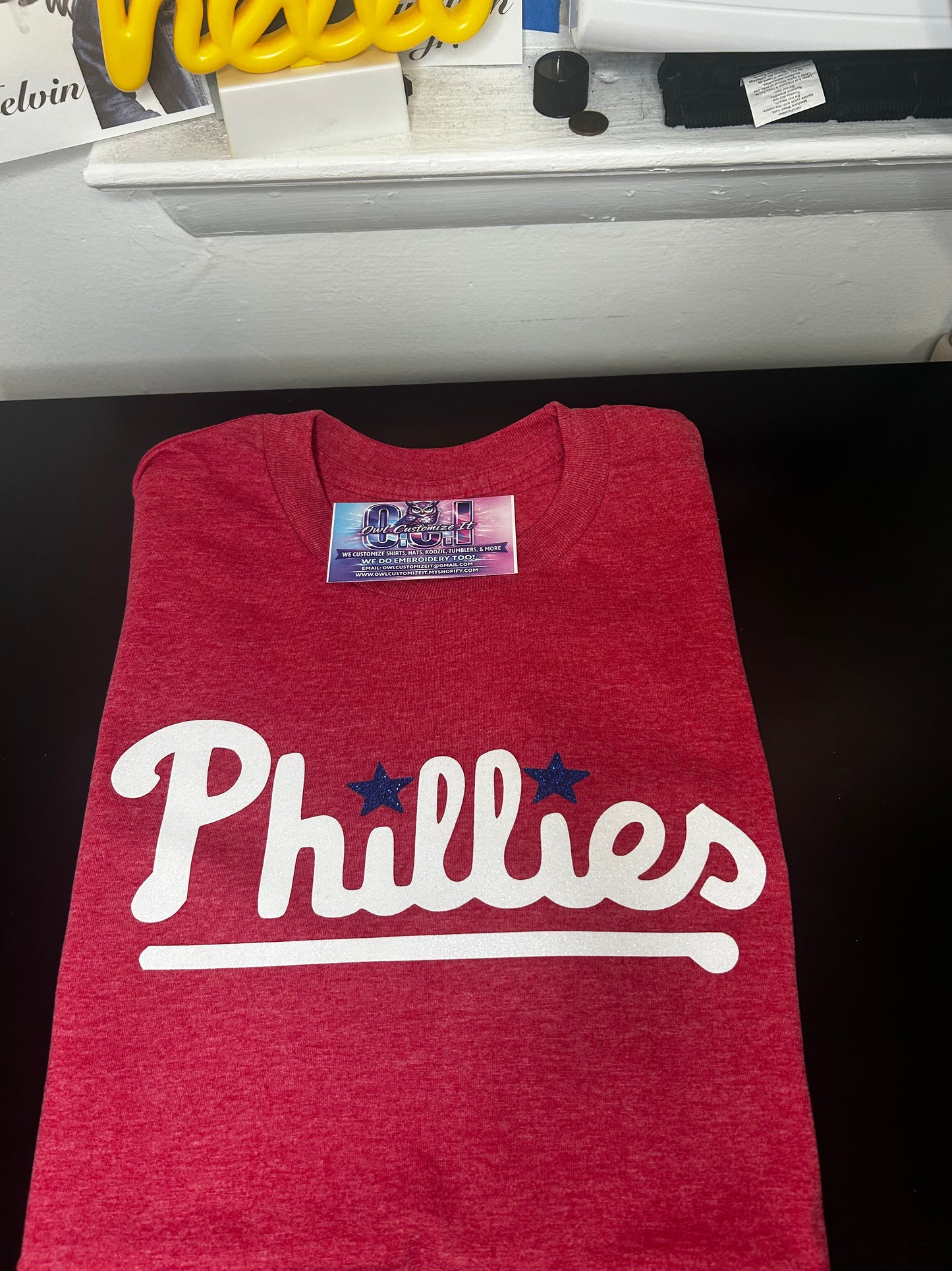 Philadelphia Sports Fan Shirt, Retro, Philadelphia Baseball Glitter Shirt, Red Sparkle Philly Fan Tee, Philly Baseball Game Day Shirt