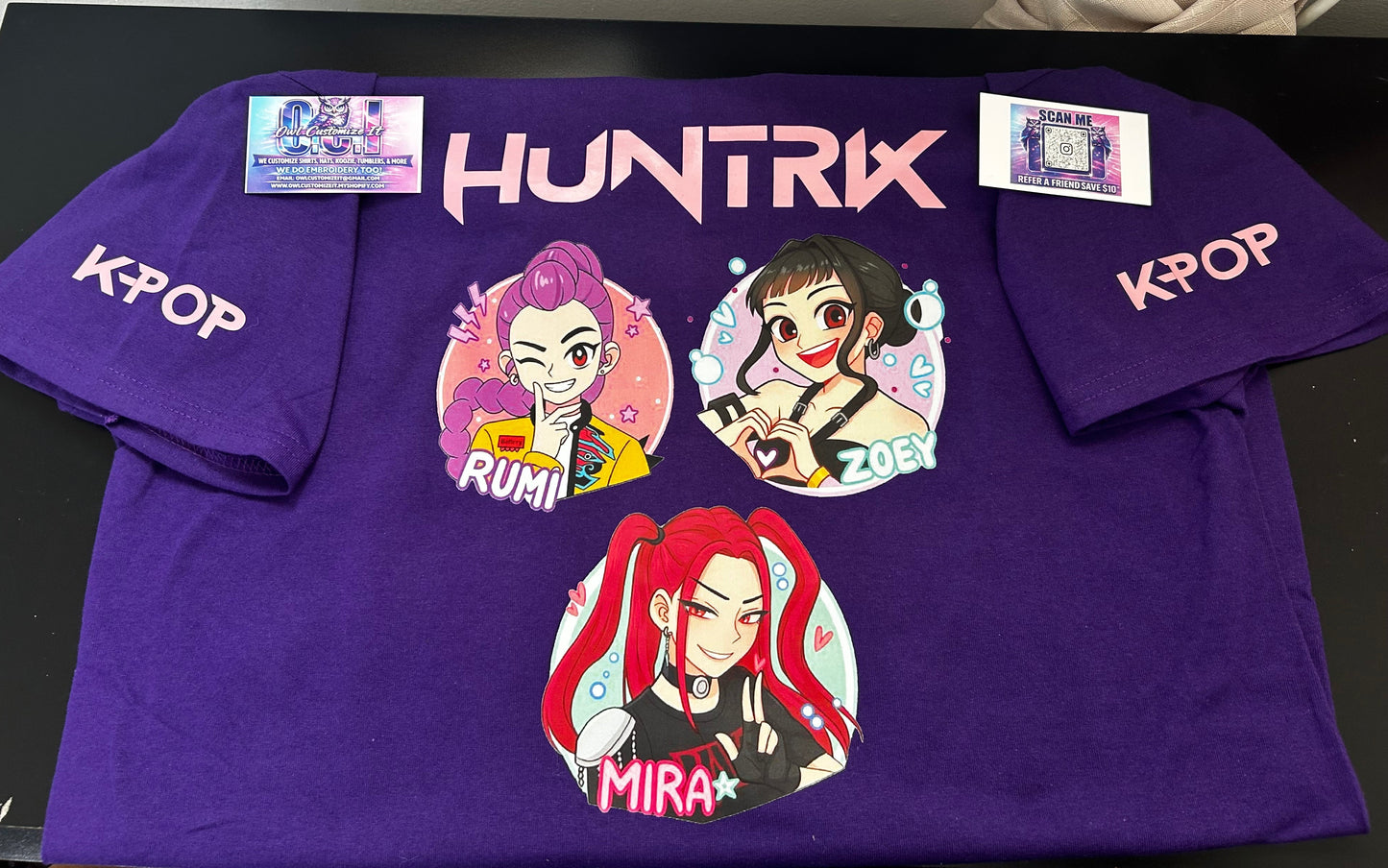 Custom Anime Graphic Tee Rumi , Saja Boys Tshirt personalized birthday everyday wear