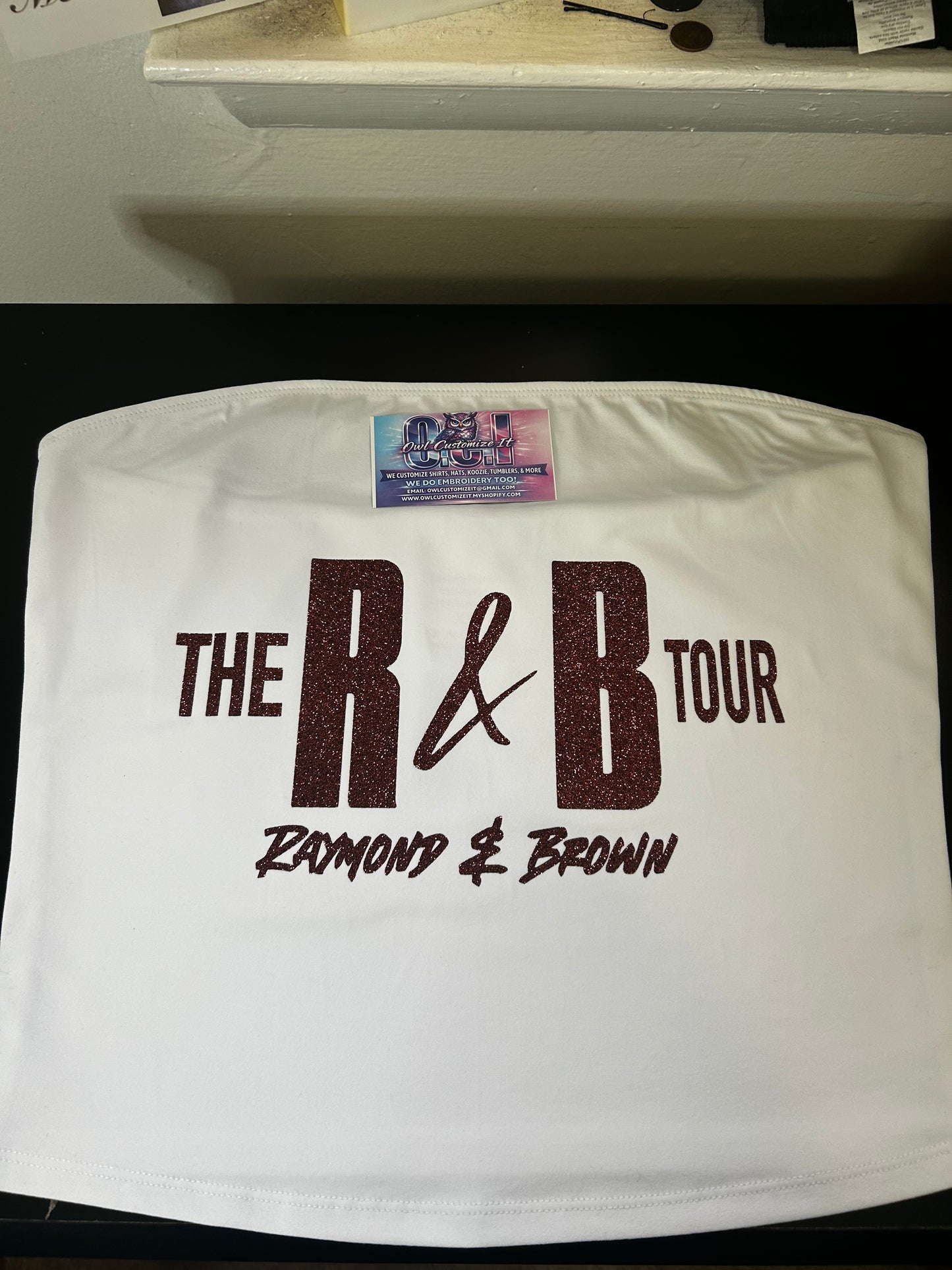 RnB Tour Strapless Tube Top glitter