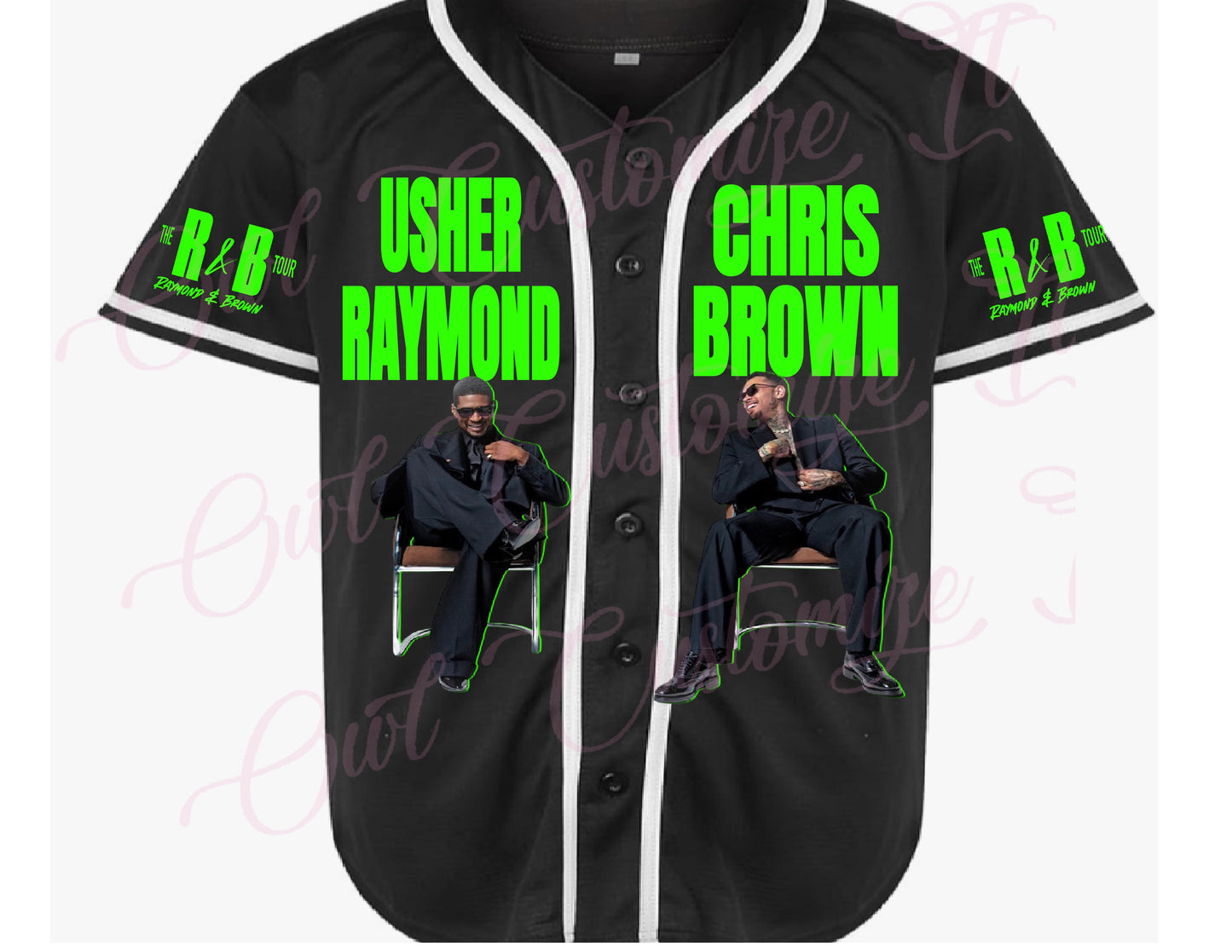 The R & B Tour Glow-In the Dark custom mens Jersey Raymond&Brown