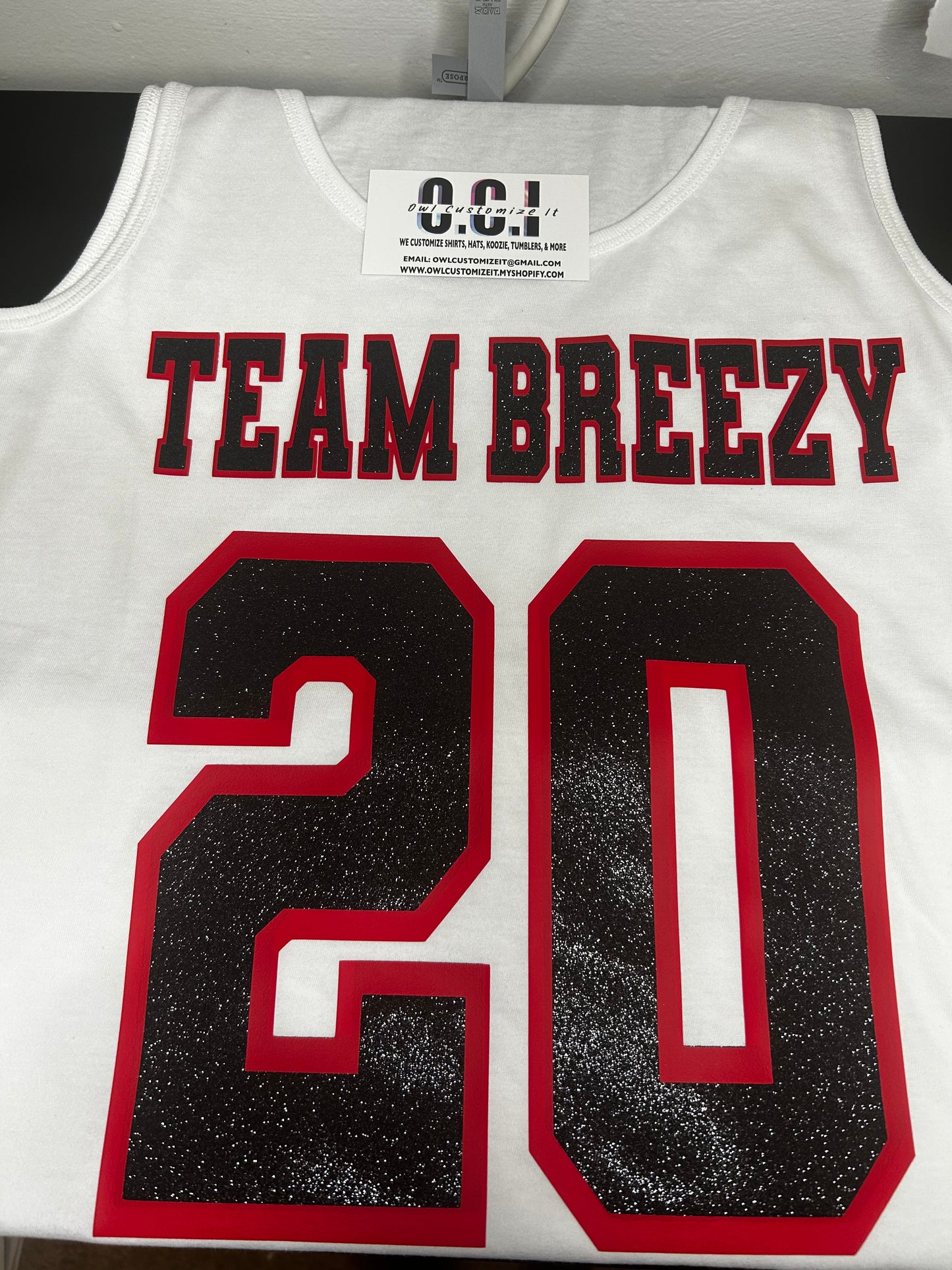 Custom Breezy Bowl Baseball tank top