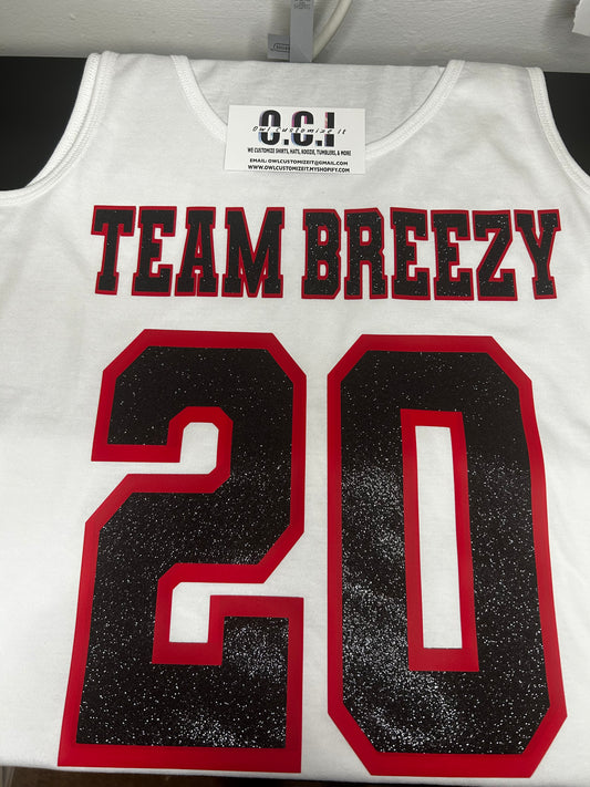 Custom Breezy Bowl Baseball tank top