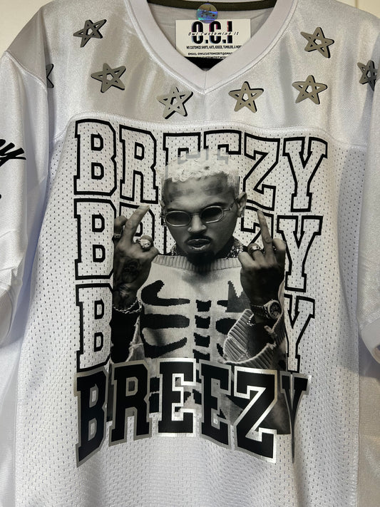 Custom Breezy Jersey Black & White Photo